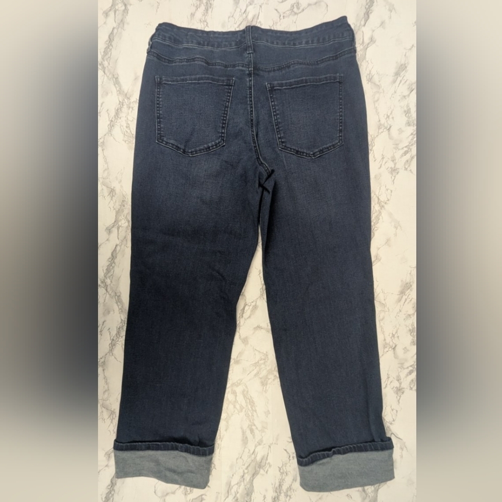 Wonderly Selvedge Edge Capri Size 8 Mid-rise Skinny Denim Dark Wash